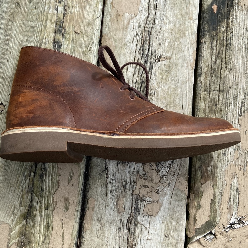 Clark’s Men’s Desert Brown Leather Chukka Shoe/Boot Size 8 Stylish, Gently Worn - Picture 12 of 17